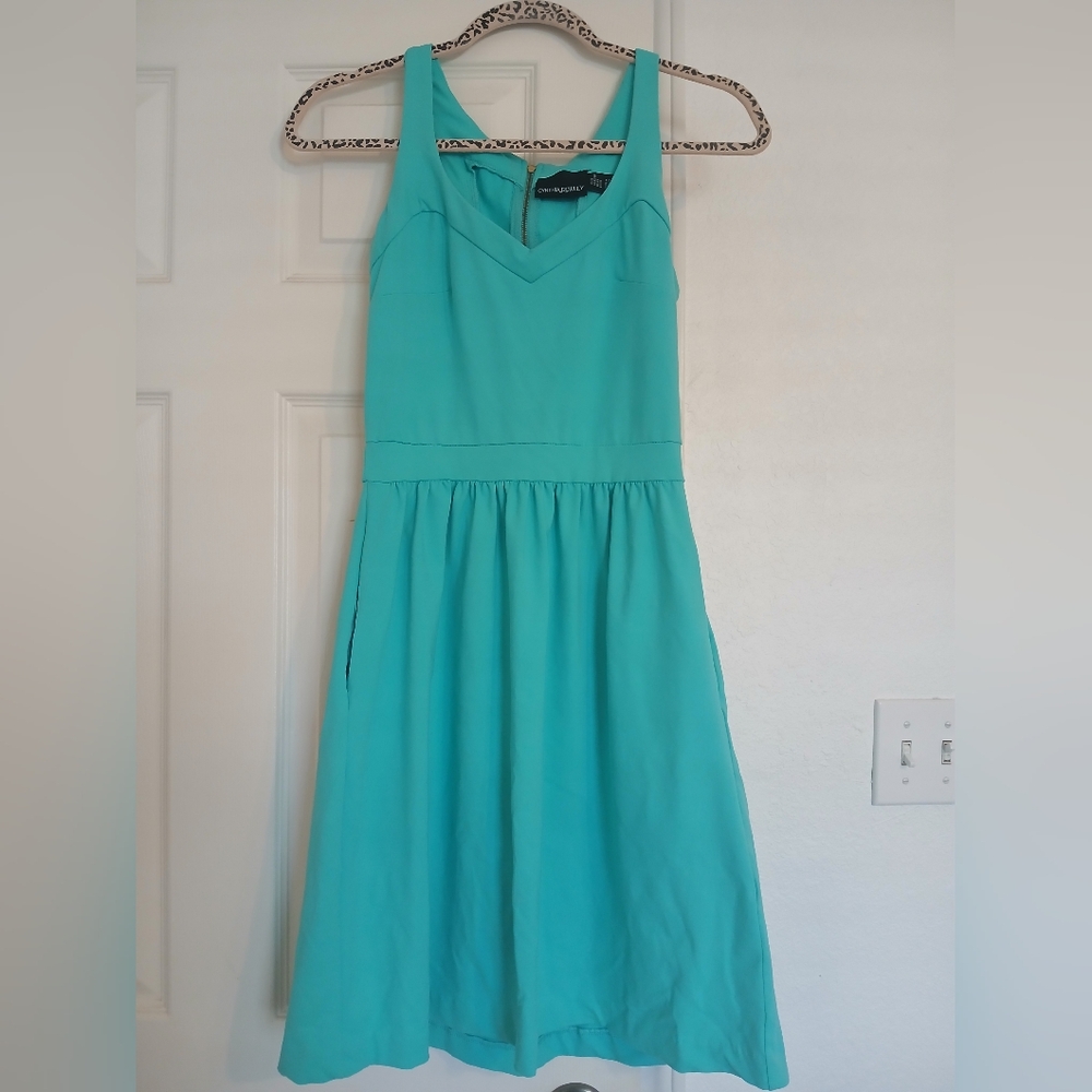 Cynthia Rowley Aqua Sleeveless Midi Dress